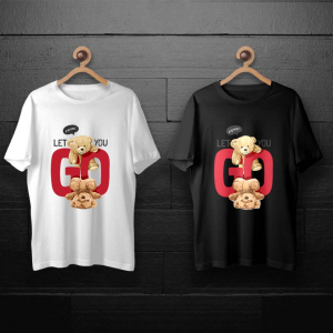 طرح لایه باز خرس تدی با نوشته پیش به جلو برای چاپ روی انواع تیشرت